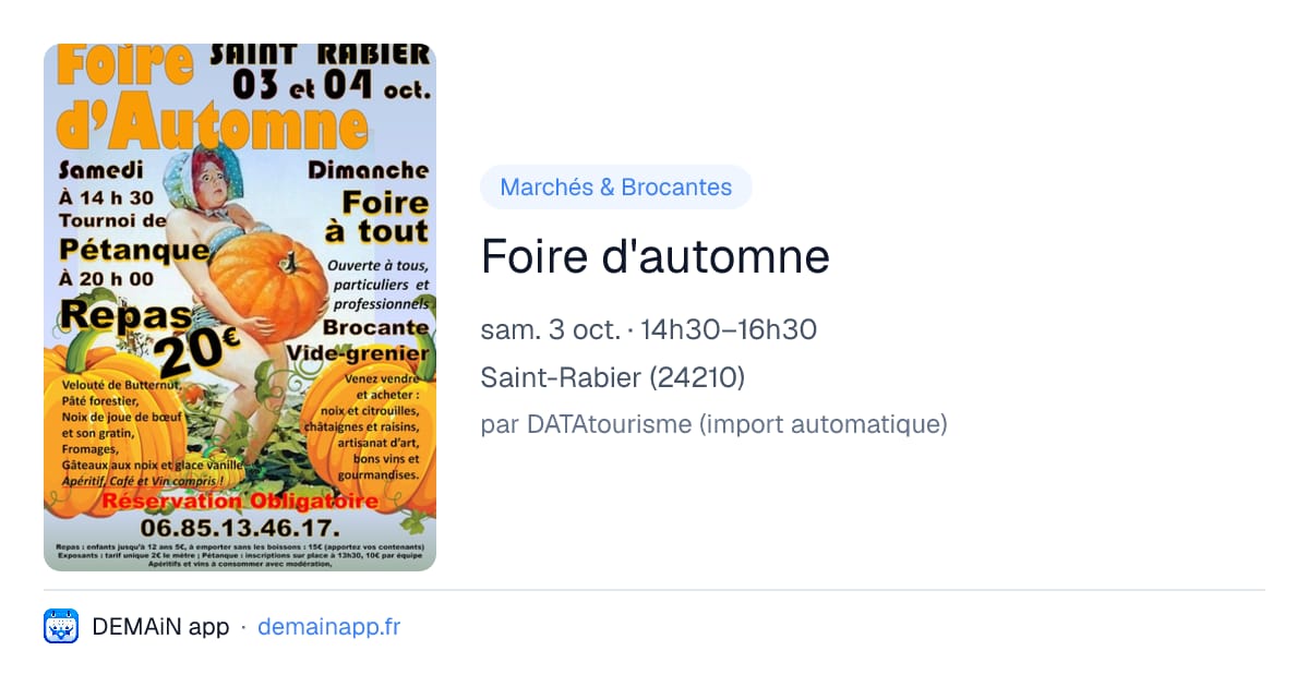 Foire d'automne — Saint-Rabier