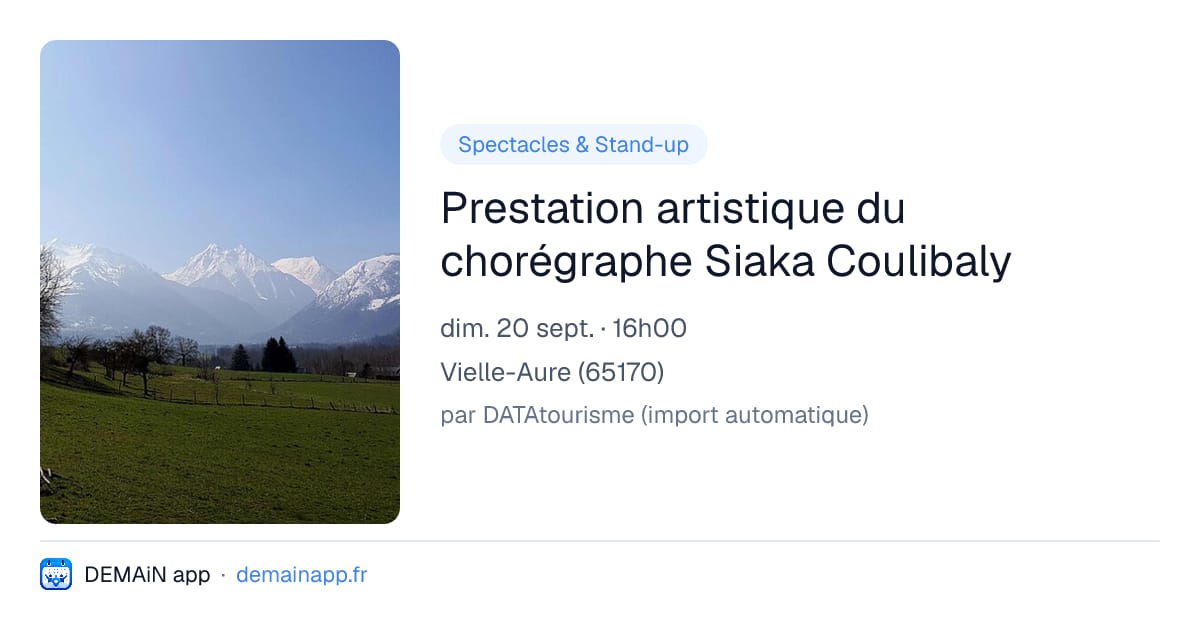 Prestation artistique du chorégraphe Siaka Coulibaly — Vielle-Aure
