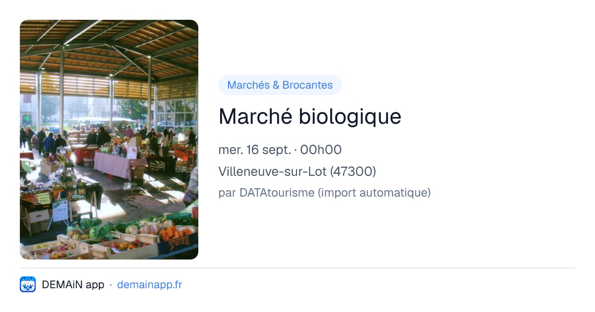 Marché biologique — Villeneuve-sur-Lot