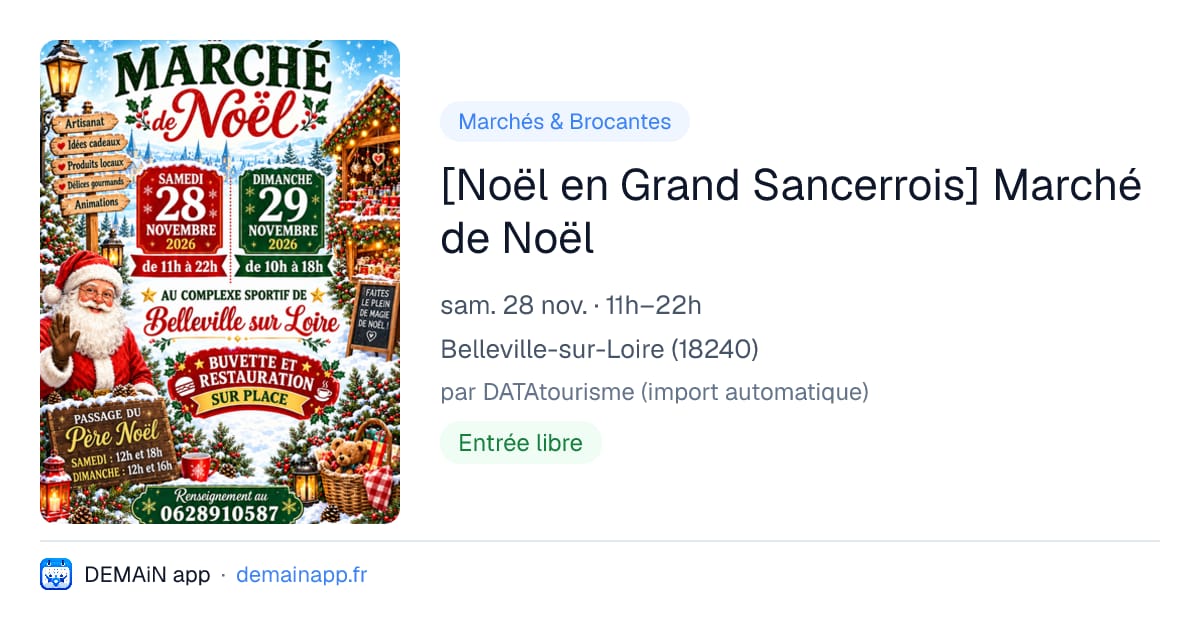 [Noël en Grand Sancerrois] Marché de Noël — Belleville-sur-Loire