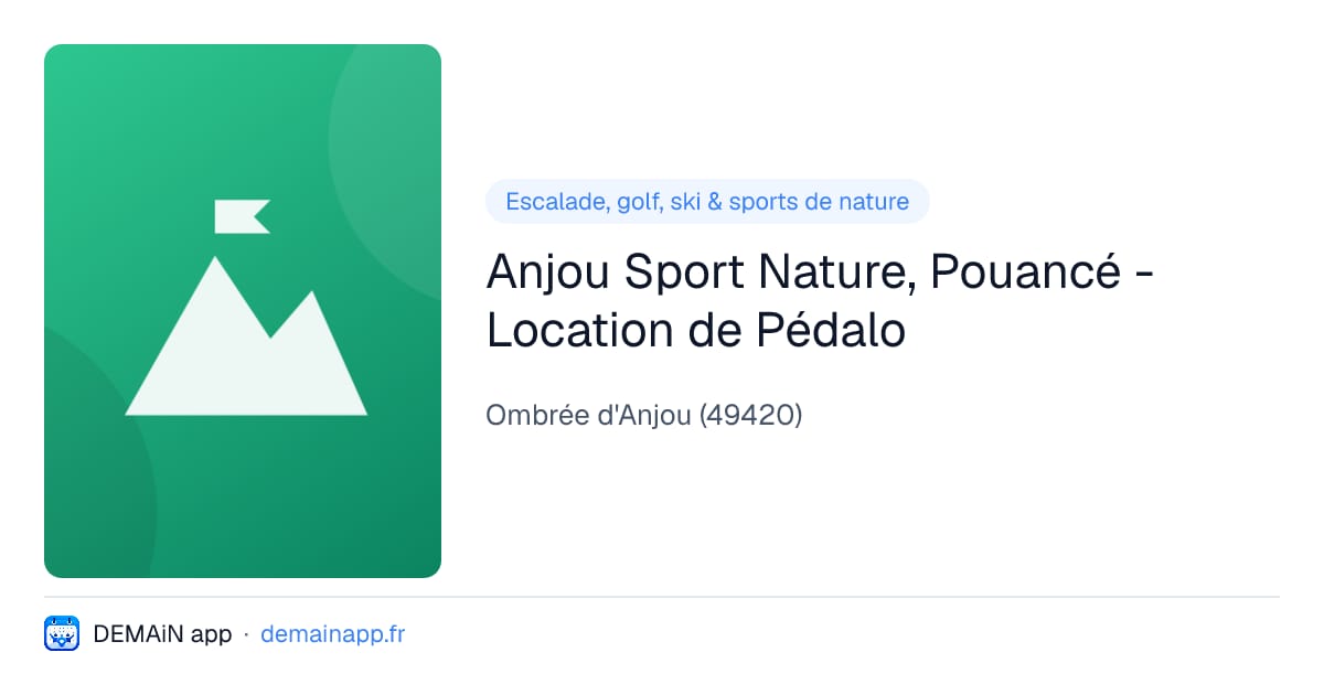 Anjou Sport Nature, Pouancé - Location de Pédalo — Ombrée d'Anjou