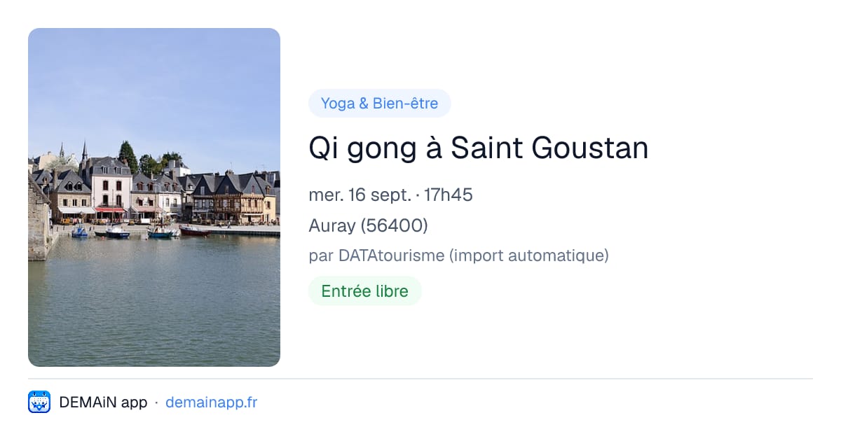 Qi gong à Saint Goustan — Auray