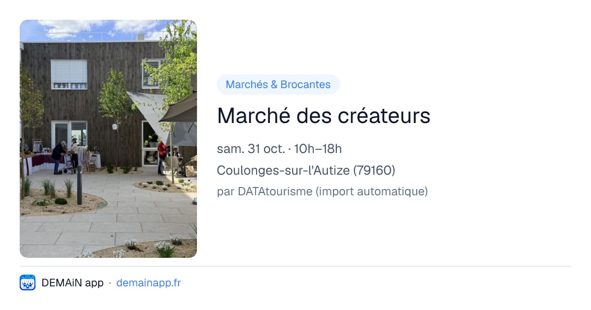 Marché des créateurs — Coulonges-sur-l'Autize