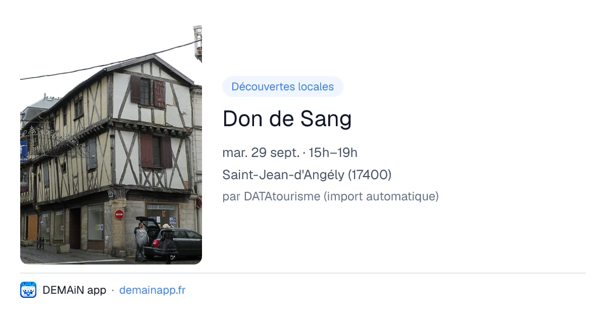 Don de Sang — Saint-Jean-d'Angély