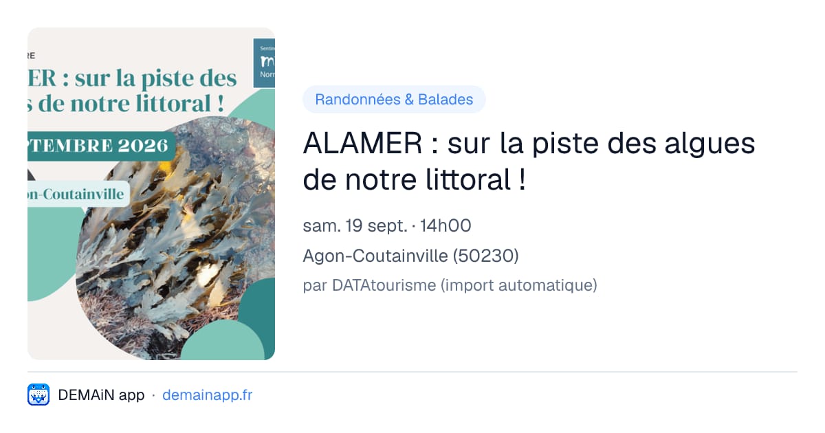 ALAMER : sur la piste des algues de notre littoral ! — Agon-Coutainville