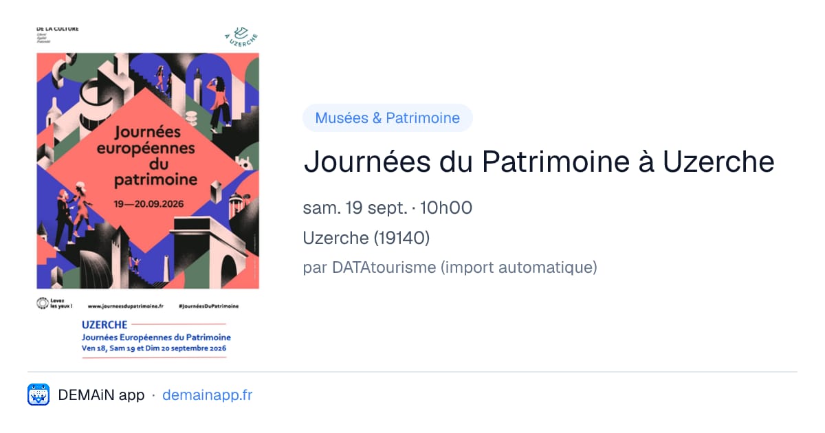 Journées du Patrimoine à Uzerche — Uzerche