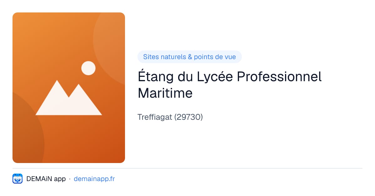 Étang du Lycée Professionnel Maritime — Treffiagat