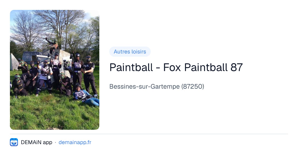 Paintball - Fox Paintball 87 — Bessines-sur-Gartempe