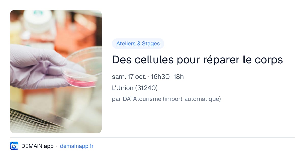 Des cellules pour réparer le corps — L'Union