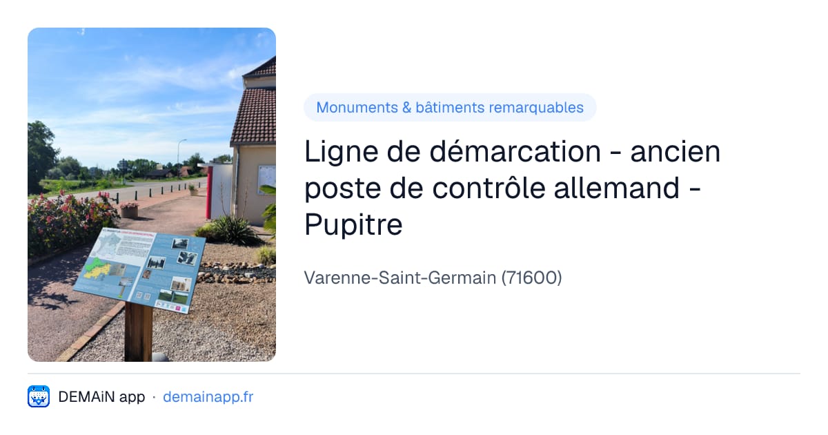 Ligne de démarcation - ancien poste de contrôle allemand - Pupitre — Varenne-Saint-Germain