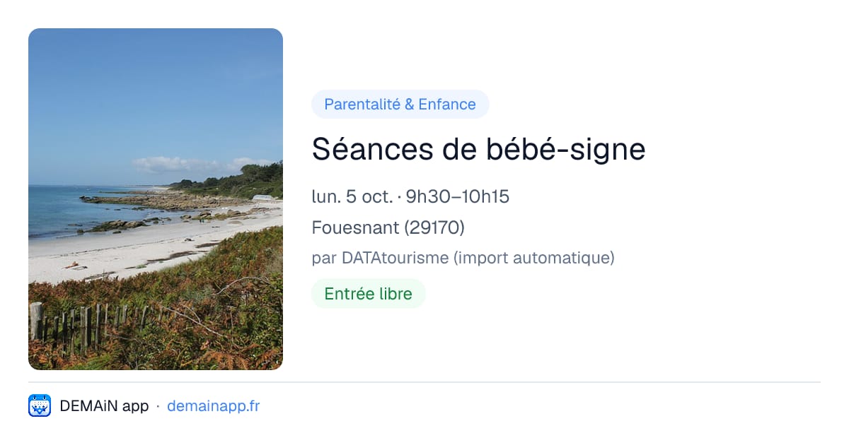 Séances de bébé-signe — Fouesnant