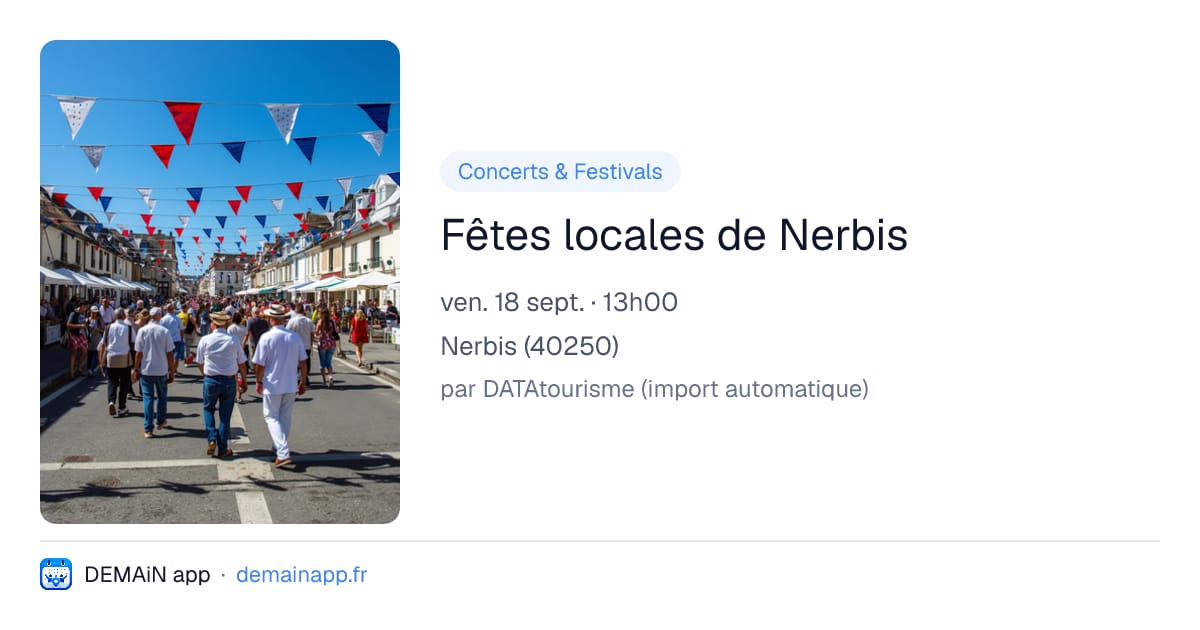 Fêtes locales de Nerbis — Nerbis