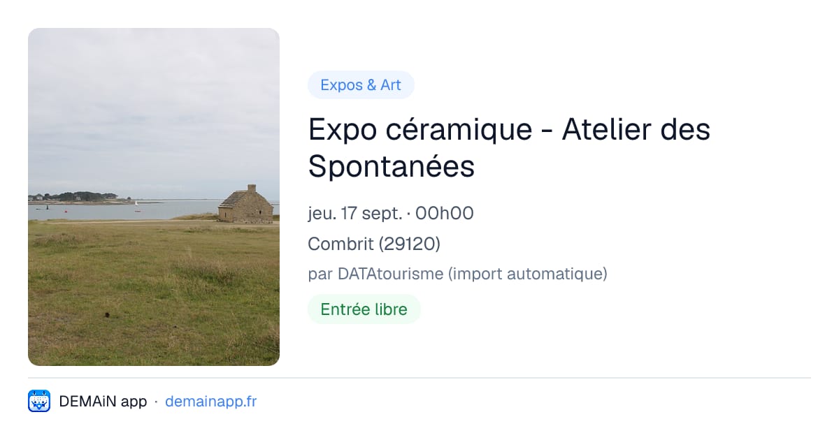 Expo céramique - Atelier des Spontanées — Combrit