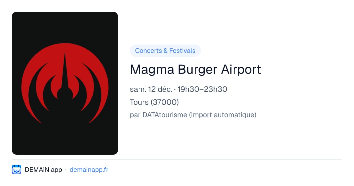 Magma Burger Airport — Tours