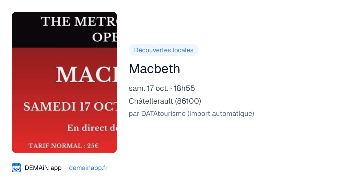 Macbeth — Châtellerault
