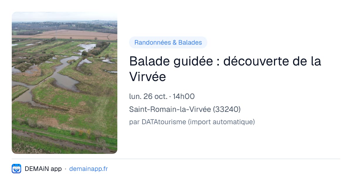 Balade guidée : découverte de la Virvée — Saint-Romain-la-Virvée