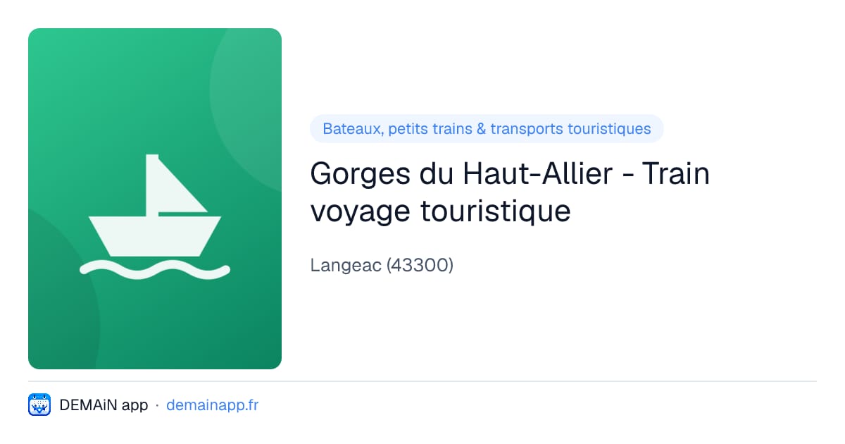 Gorges du Haut-Allier - Train voyage touristique — Langeac