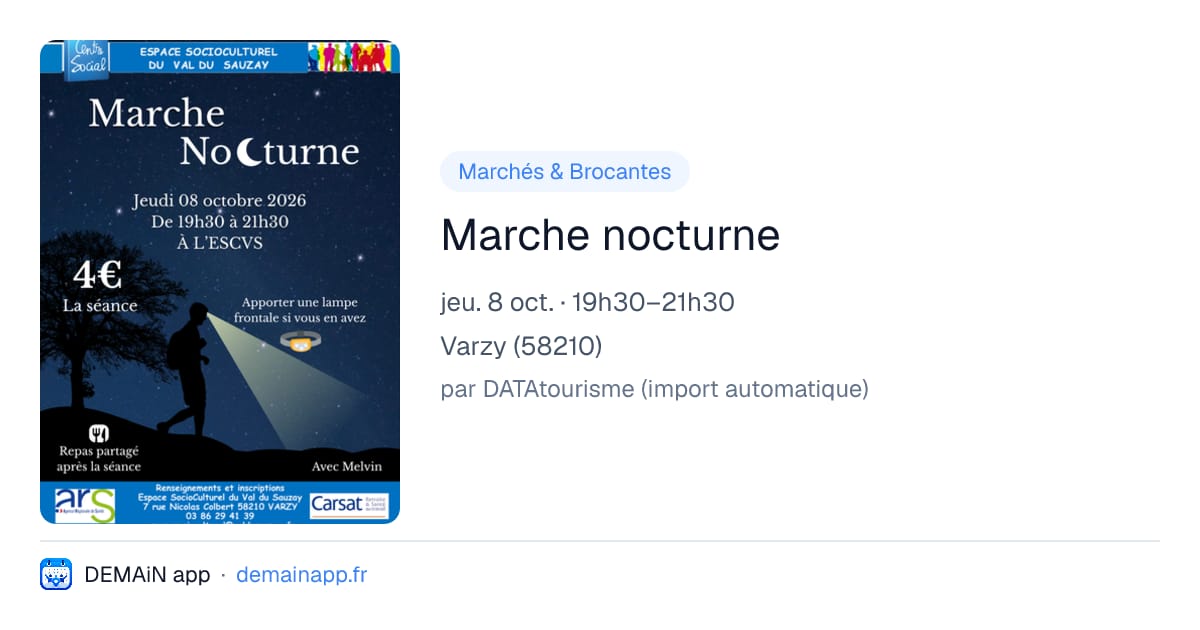 Marche nocturne — Varzy