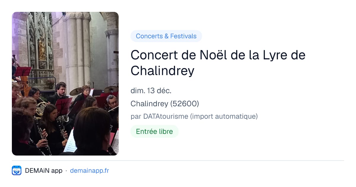 Concert de Noël de la Lyre de Chalindrey — Chalindrey