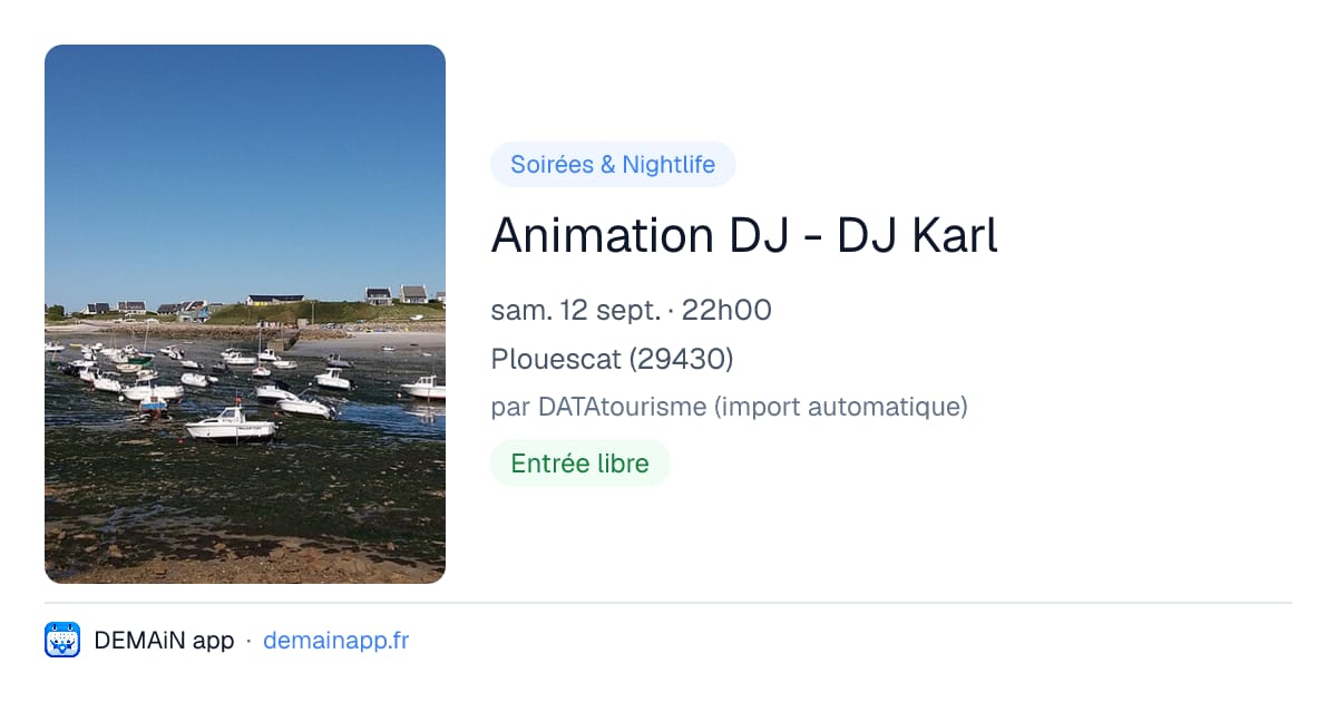 Animation DJ - DJ Karl — Plouescat