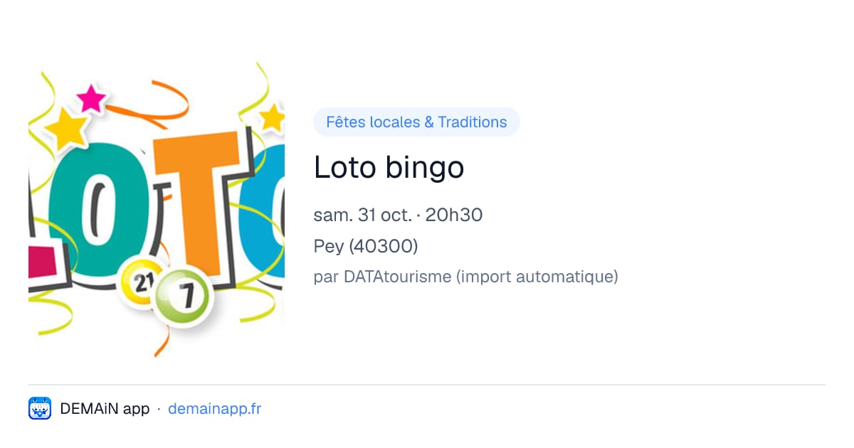 Loto bingo — Pey