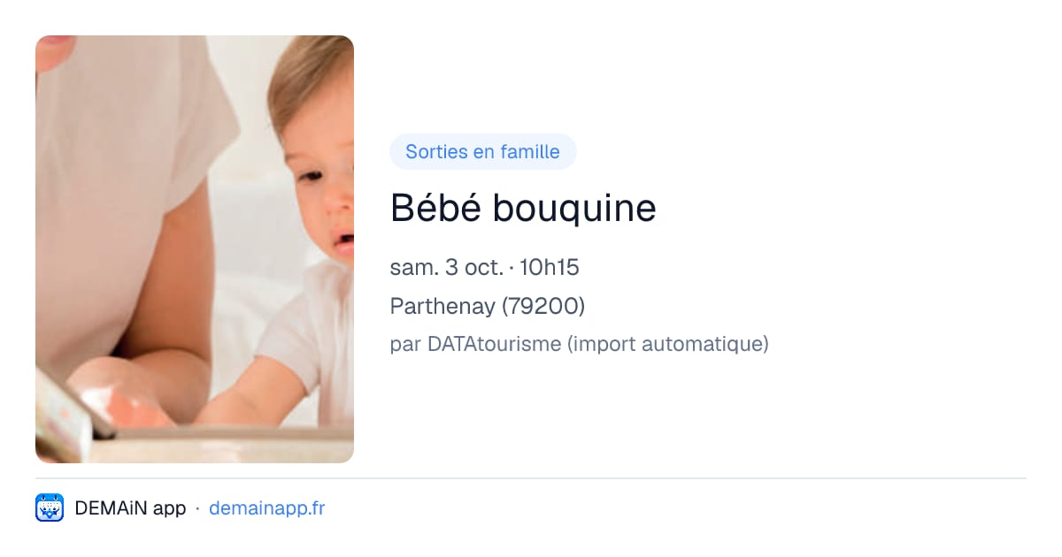 Bébé bouquine — Parthenay