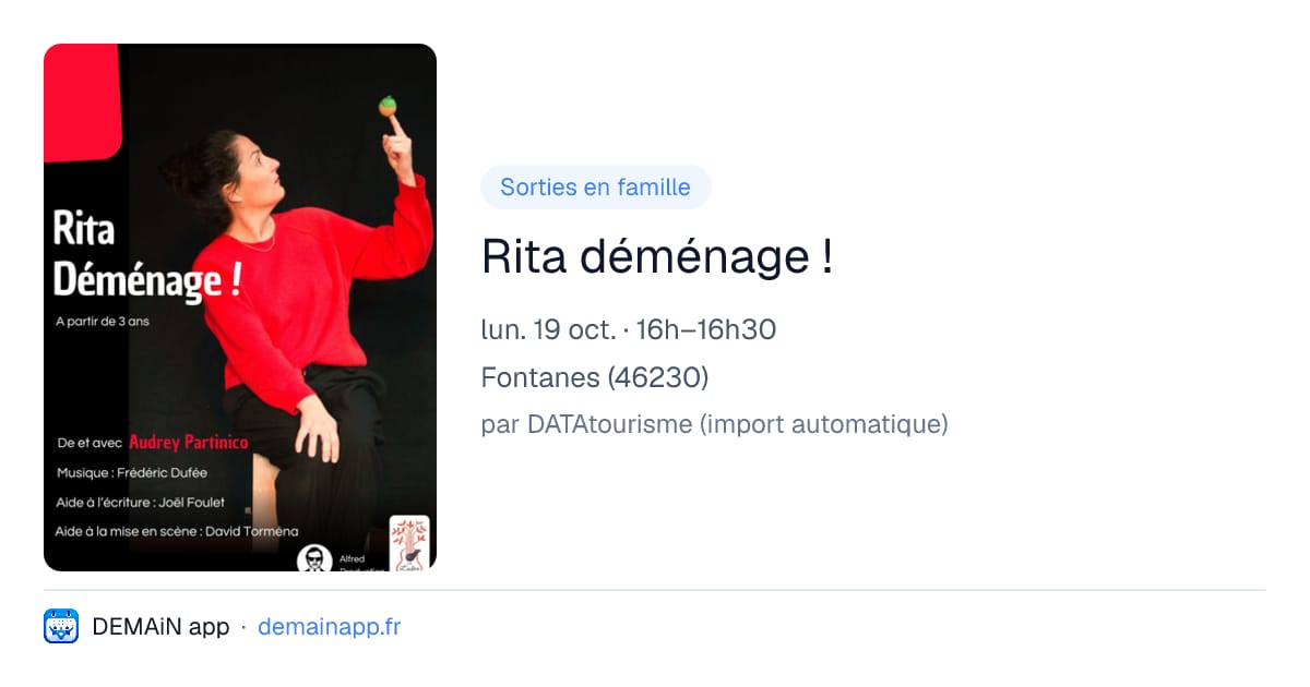 Rita déménage ! — Fontanes