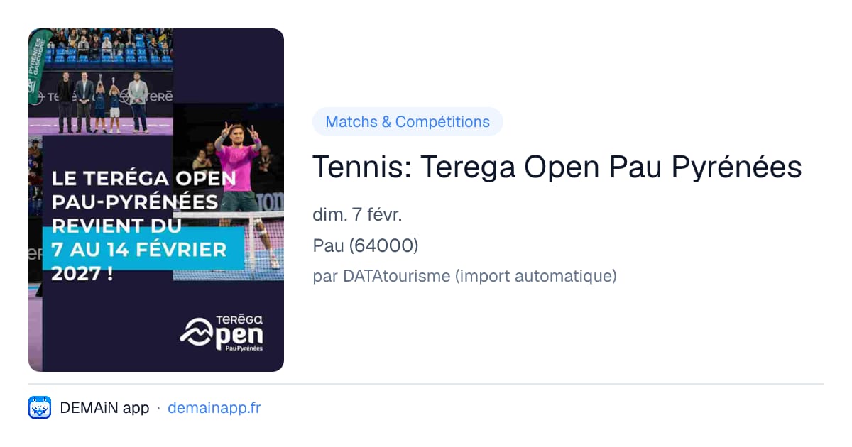 Tennis: Terega Open Pau Pyrénées — Pau