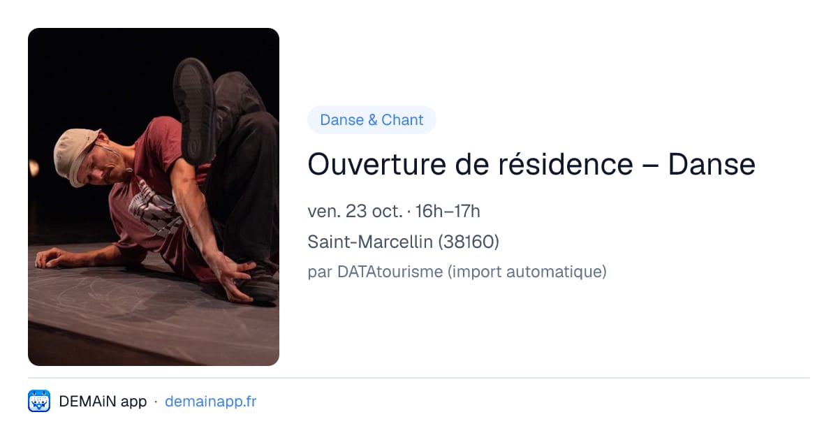 Ouverture de résidence – Danse — Saint-Marcellin