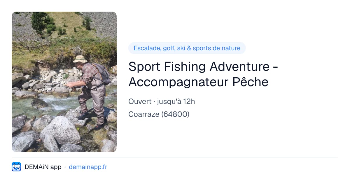 Sport Fishing Adventure - Accompagnateur Pêche — Coarraze