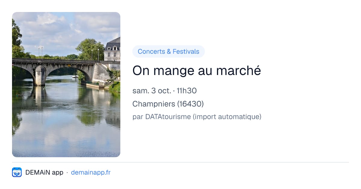 On mange au marché — Champniers
