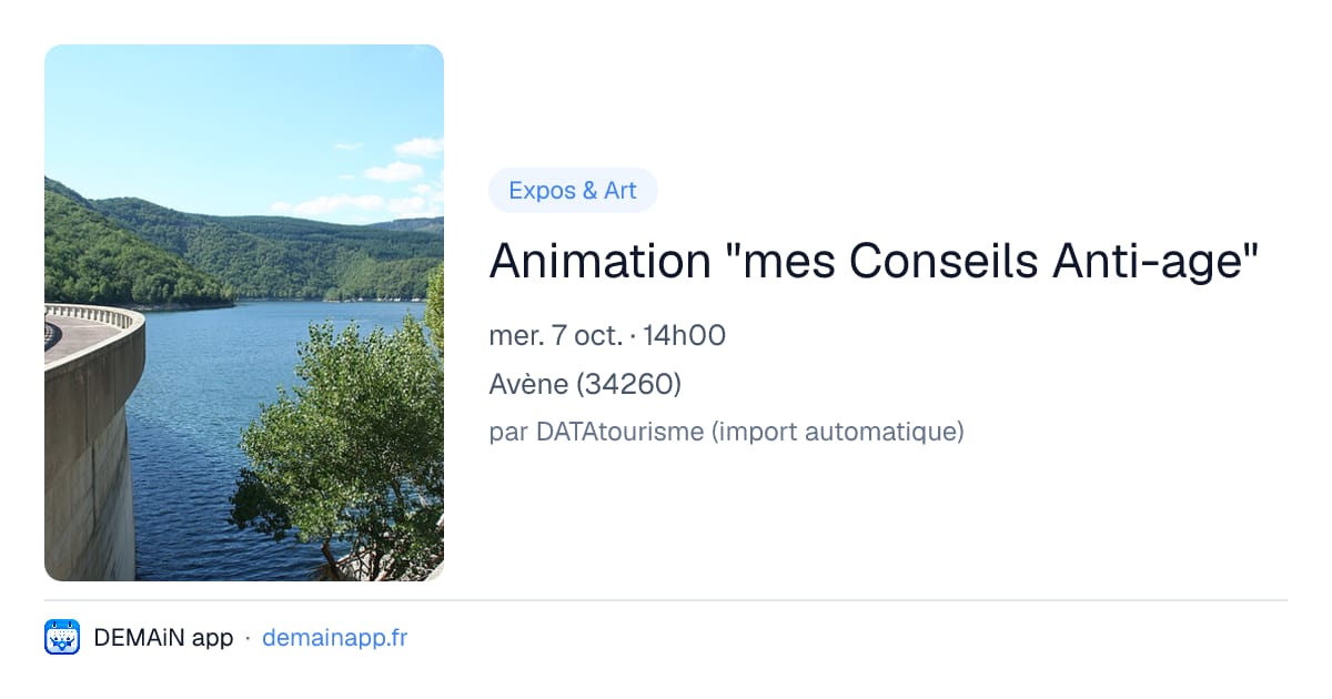 Animation "mes Conseils Anti-age" — Avène