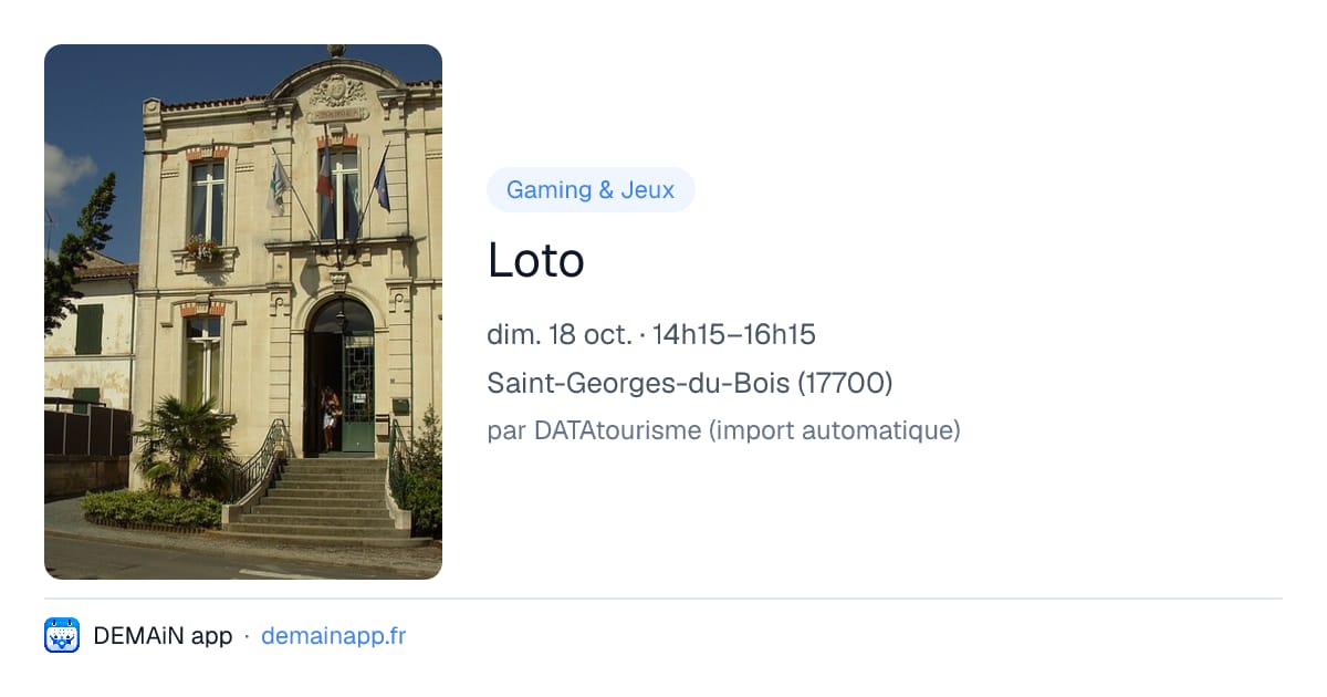 Loto — Saint-Georges-du-Bois