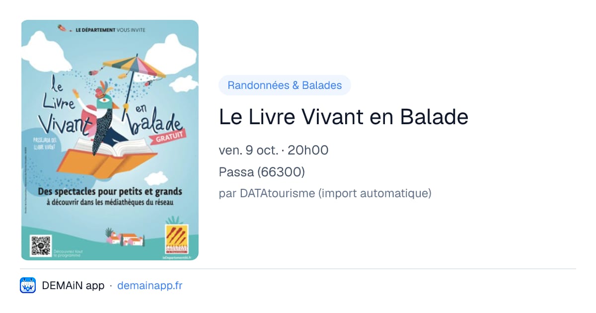 Le Livre Vivant en Balade — Passa