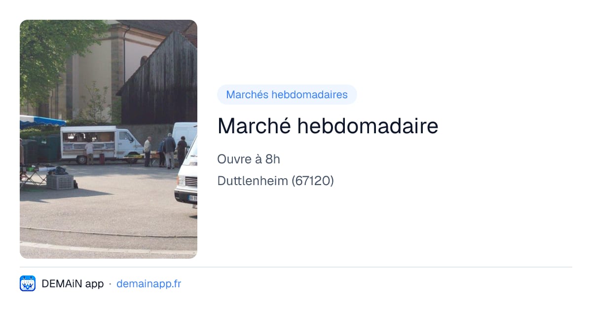 Marché hebdomadaire — Duttlenheim