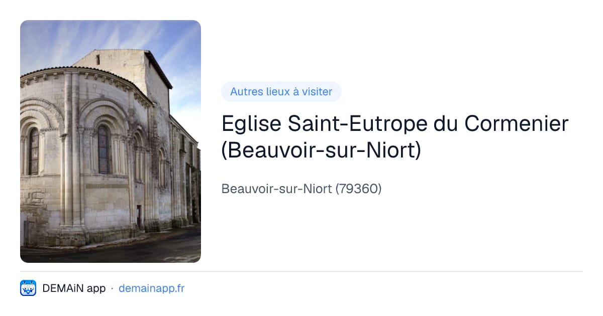 Eglise Saint-Eutrope du Cormenier (Beauvoir-sur-Niort) — Beauvoir-sur-Niort