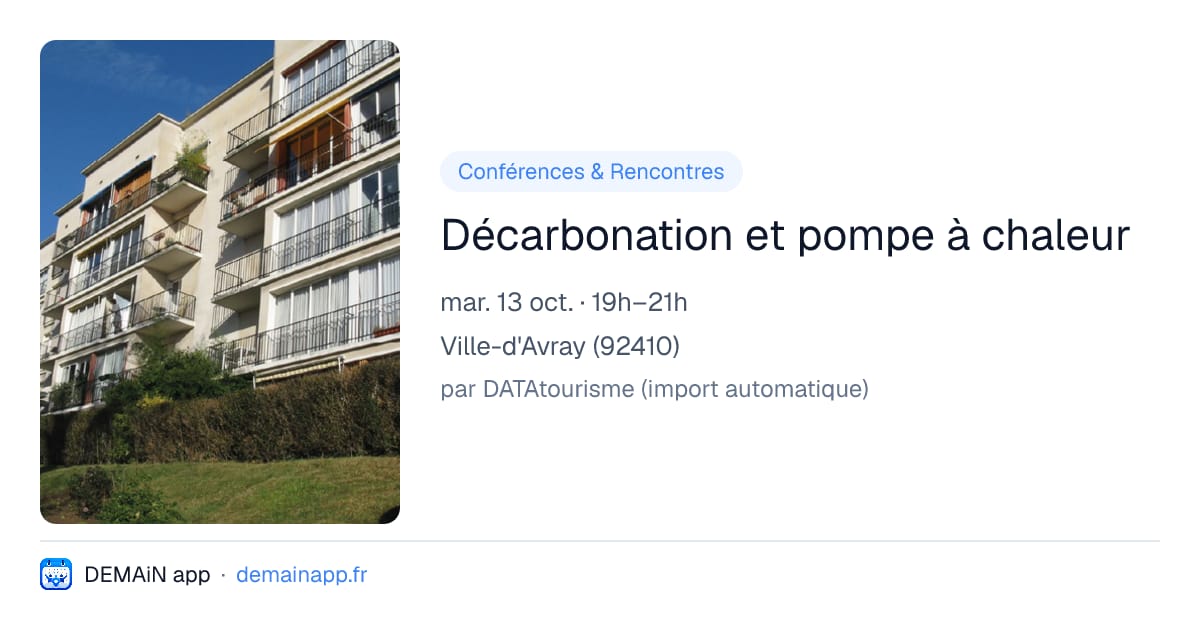 Décarbonation et pompe à chaleur — Ville-d'Avray