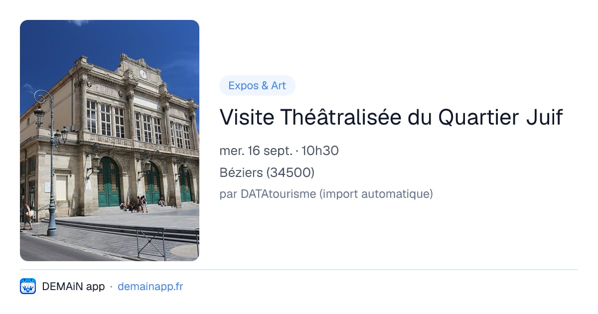 Visite Théâtralisée du Quartier Juif — Béziers