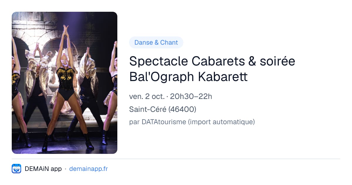 Spectacle Cabarets & soirée Bal'Ograph Kabarett — Saint-Céré
