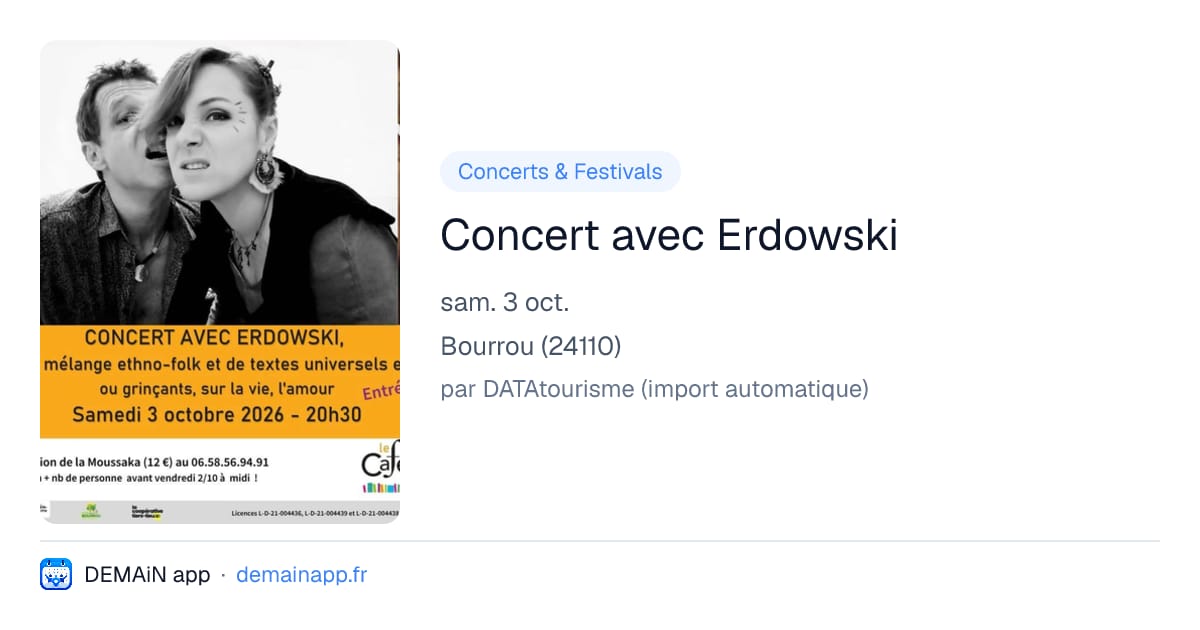 Concert avec Erdowski — Bourrou