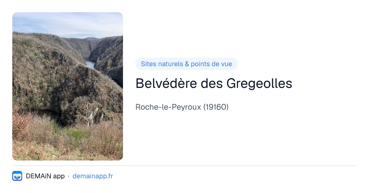 Belvédère des Gregeolles — Roche-le-Peyroux