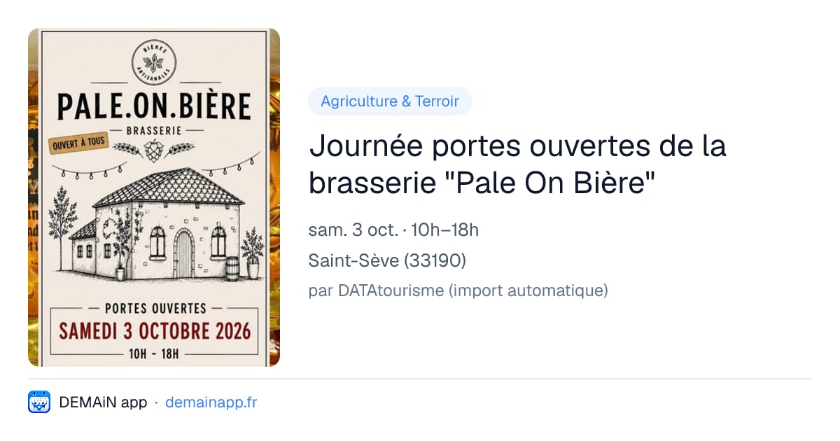 Journée portes ouvertes de la brasserie "Pale On Bière" — Saint-Sève