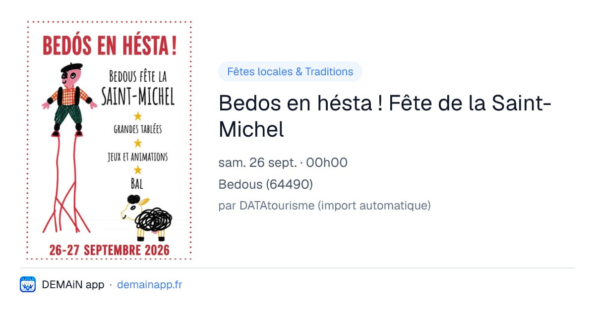 Bedos en hésta ! Fête de la Saint-Michel — Bedous