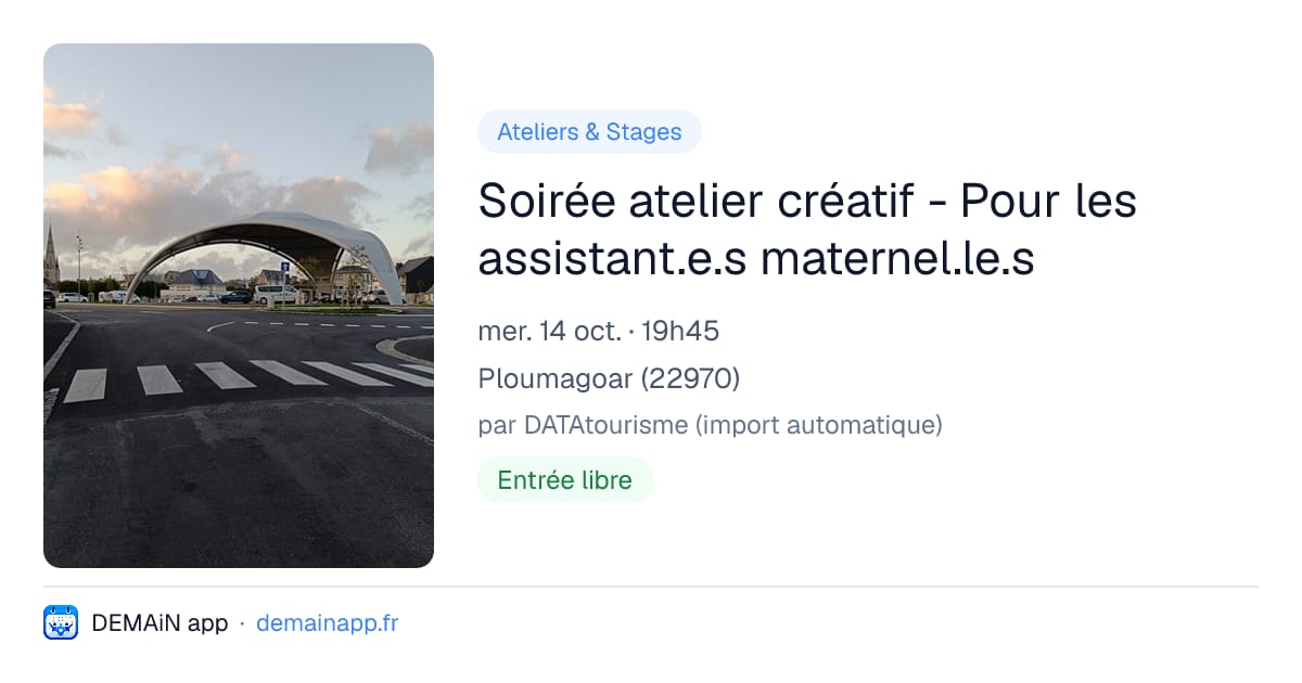 Soirée atelier créatif - Pour les assistant.e.s maternel.le.s — Ploumagoar