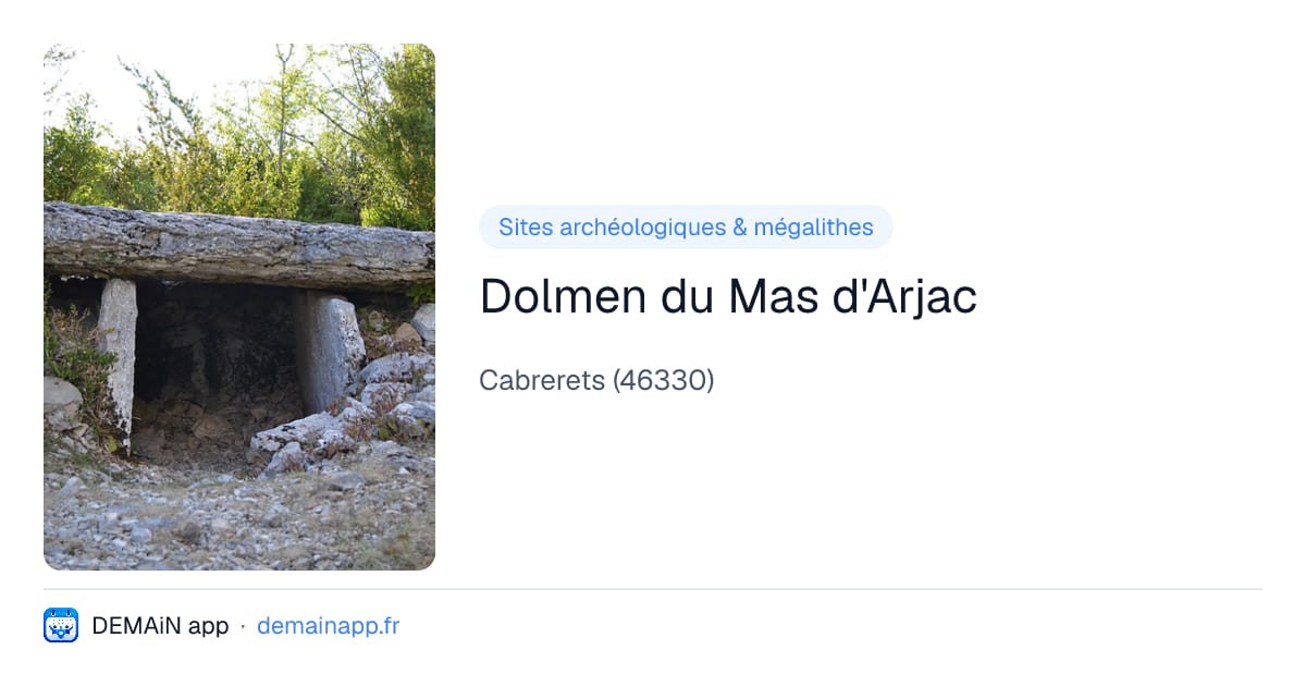 Dolmen du Mas d'Arjac — Cabrerets