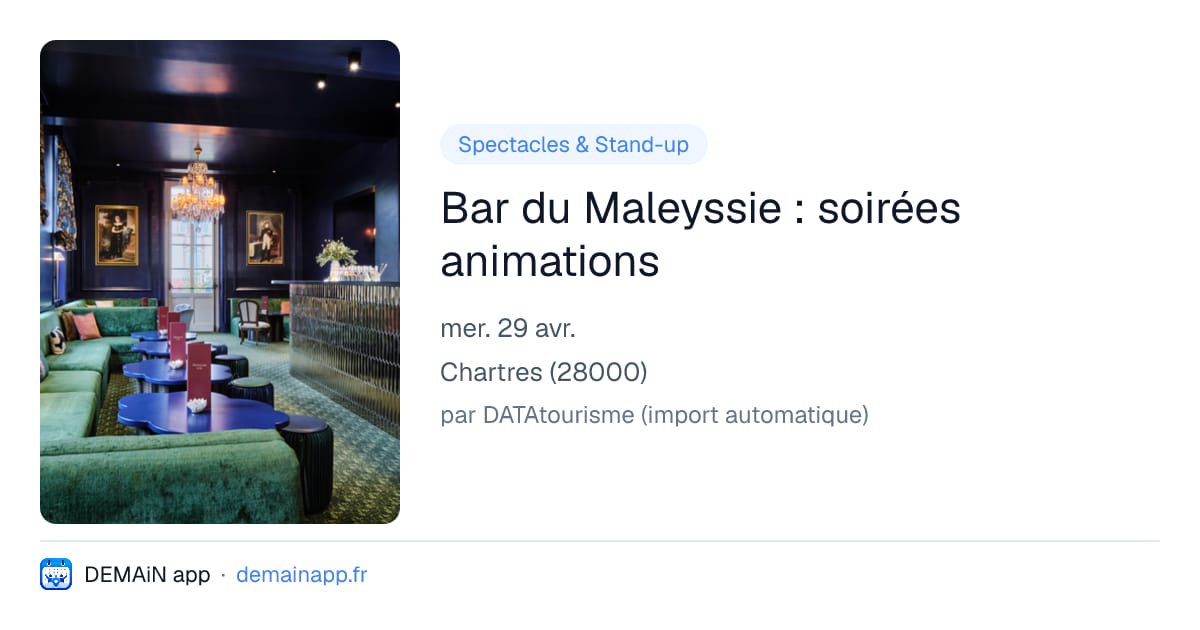 Bar du Maleyssie : soirées animations — Chartres