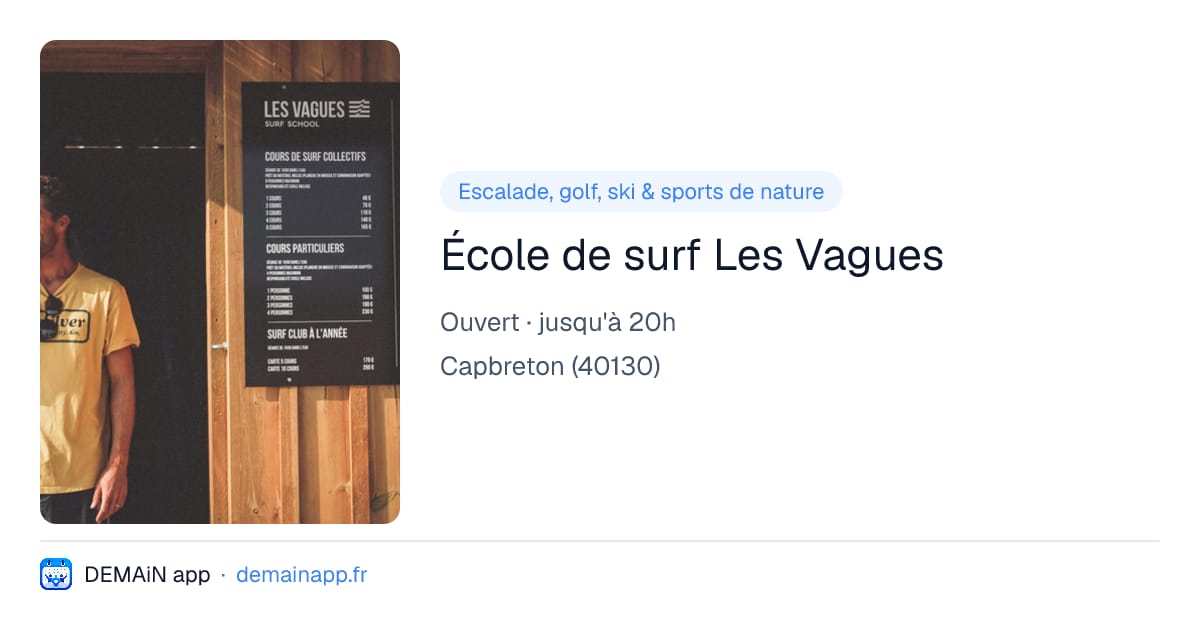 École de surf Les Vagues — Capbreton