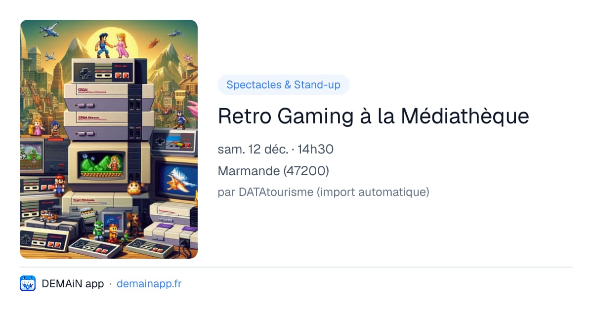 Retro Gaming à la Médiathèque — Marmande