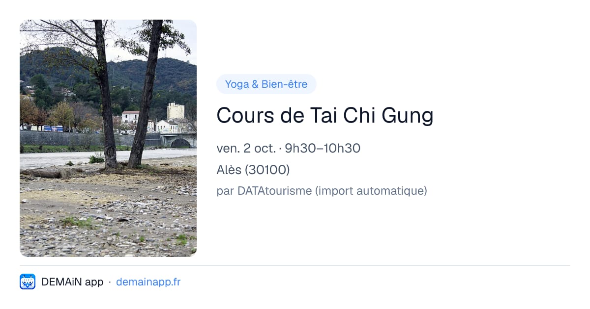 Cours de Tai Chi Gung — Alès