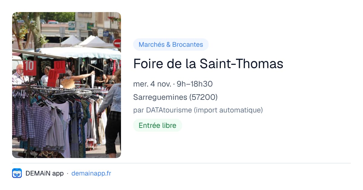 Foire de la Saint-Thomas — Sarreguemines